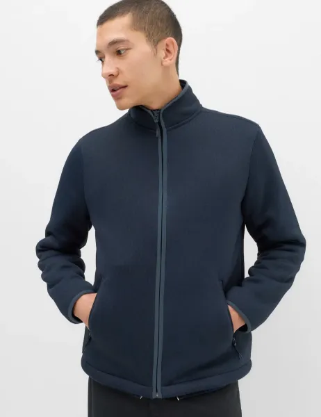 Marks & Spencer Knitted Fleece Jacket Navy