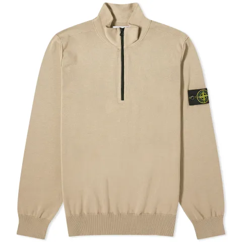 Soft Cotton Half Zip Knit