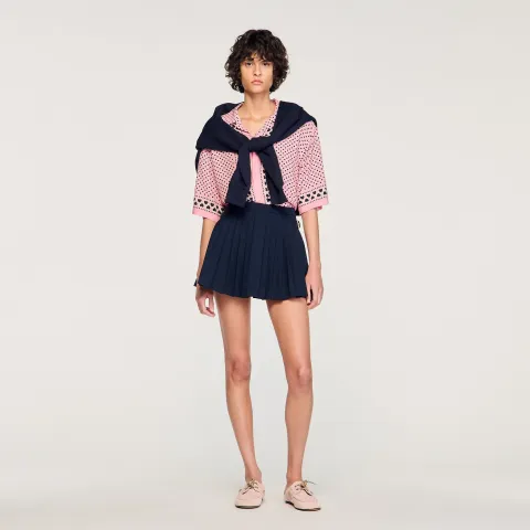 SANDRO Heart motif flowing shirt