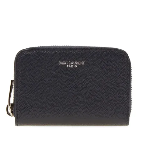 Grain Leather Zip Coin Card Wallet
