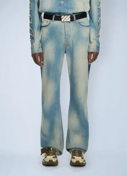 Diagonal Raw Patch 90S Skate Jeans