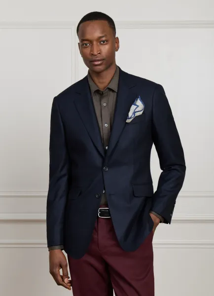 Wool-Cashmere Twill Blazer - Woven in Italy