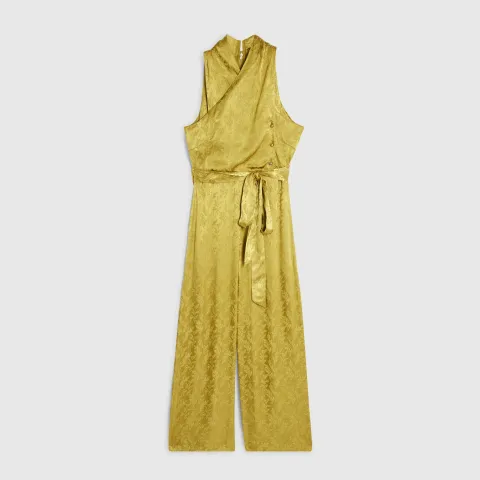 River Island Petite Jacquard Wrap Jumpsuit