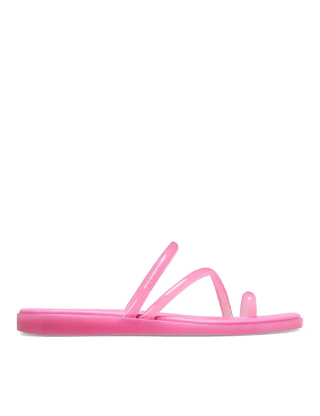 Crocs Miami Jelly Toe Loop Strappy Sandals Hot Pink