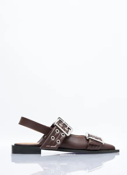 Feminine Buckle Ballerina Flats
