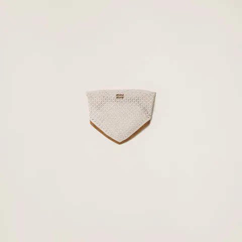 Cotton and suede bandana top