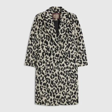 River Island Petite Leopard Print Coat