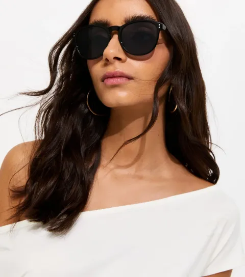 New Look Black D-Frame Sunglasses