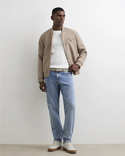 River Island Slim Fit Mid Wash Jeans