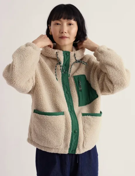 Seasalt Cornwall Oversized Zip Up Hoodie Natural