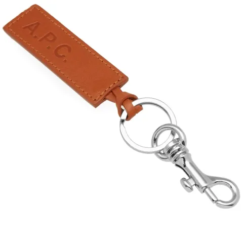 A.P.C. Leather Logo Keyring