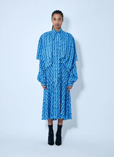 Double Sleeve Pleated Dress