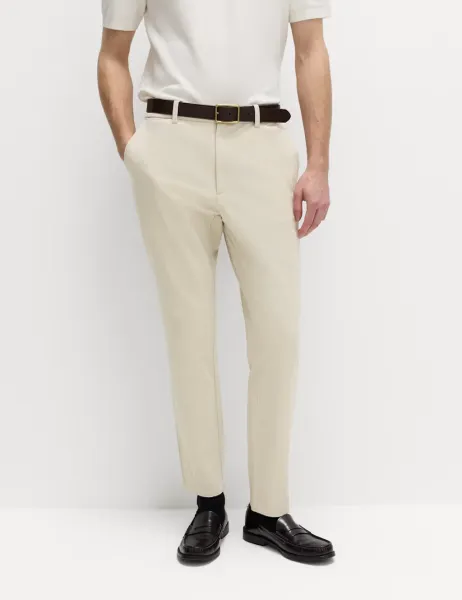 Marks & Spencer The Ultimate Slim Fit Twill Chinos Medium Beige