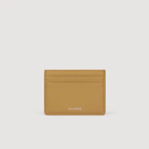 Leather logo card holder