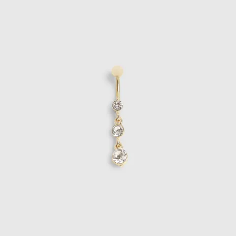 River Island Diamante Drop Belly Bar