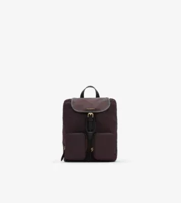 Mini Nylon Backpack in Rubus red