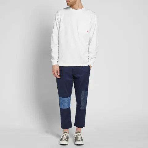 Long Sleeve Blank Pocket Tee