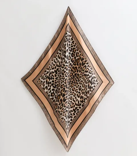 New Look Brown Leopard Print Scarf
