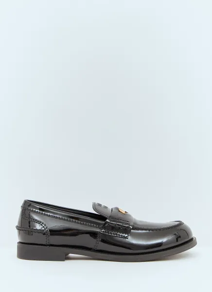 Patent Penny Loafers