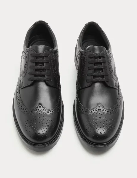 Marks & Spencer Smart Step Technology Airflex Leather Brogues Black