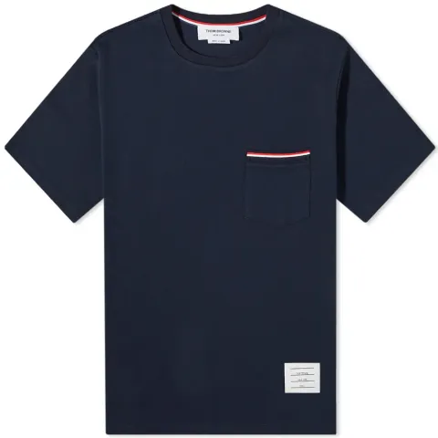 Oversized Stripe Pocket T-Shirt