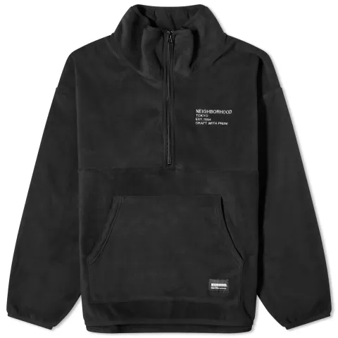 Fleece Half Zip Crew Sweater