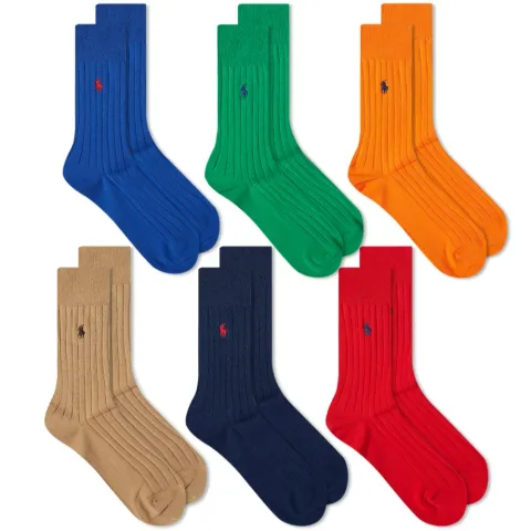 Pony Player Cotton Crew Sock - 6 Pack