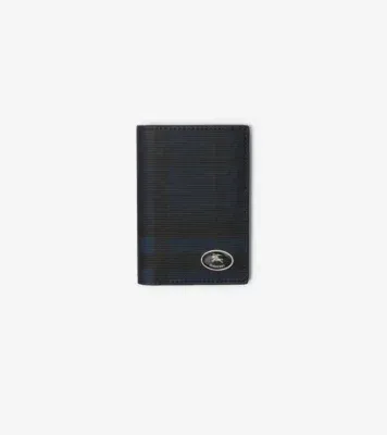 Check Folding Card Case​ in Navy