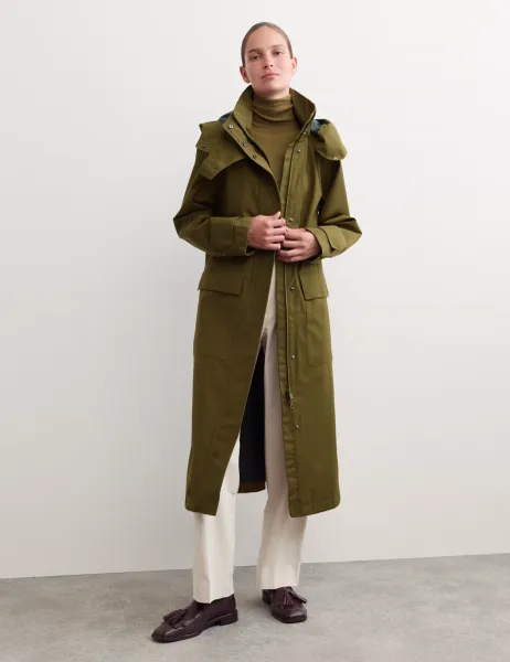Jaeger Relaxed Waterproof Rain Jacket Khaki