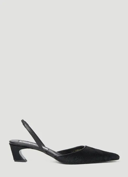 Hairy Slingback Heels