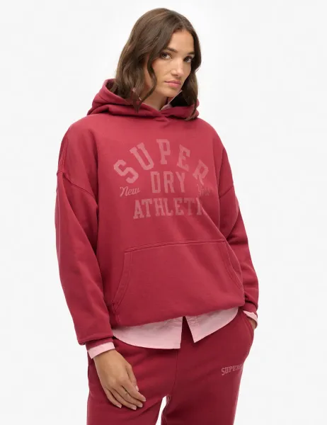 Superdry & Co Pure Cotton Oversized Hoodie Red