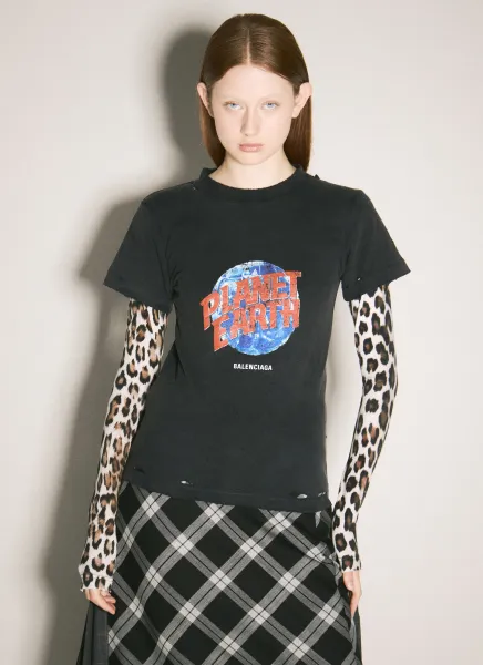 Planet Earth Double-Sleeve T-Shirt
