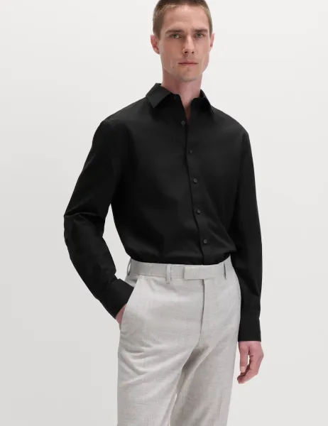 Marks & Spencer Slim Fit Ultimate Non Iron Cotton Shirt Black