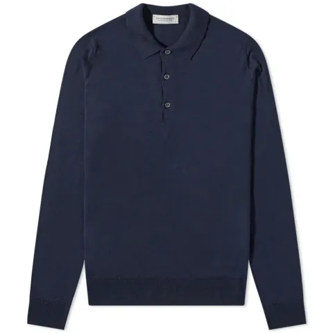 Merino Long Sleeve Knit Polo