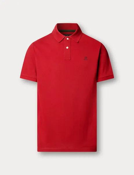 Hackett Pure Cotton Polo Shirt Red