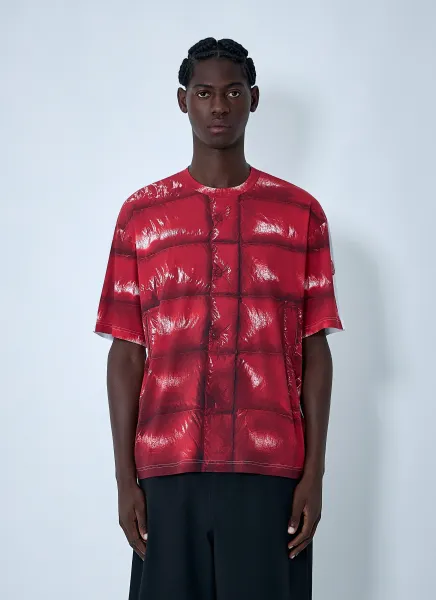 Logo Motif Contrast Print T-Shirt