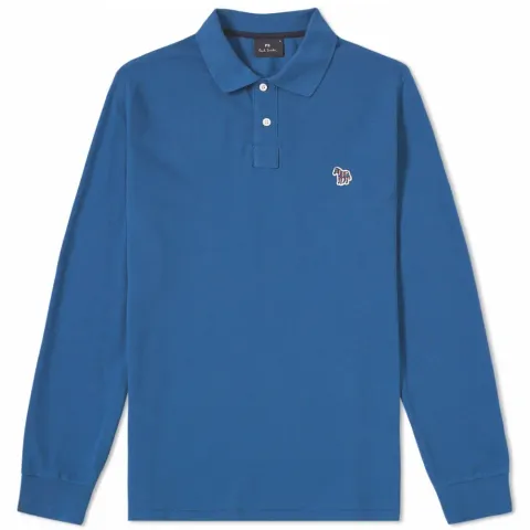 Long Sleeve Regular Fit Zebra Polo