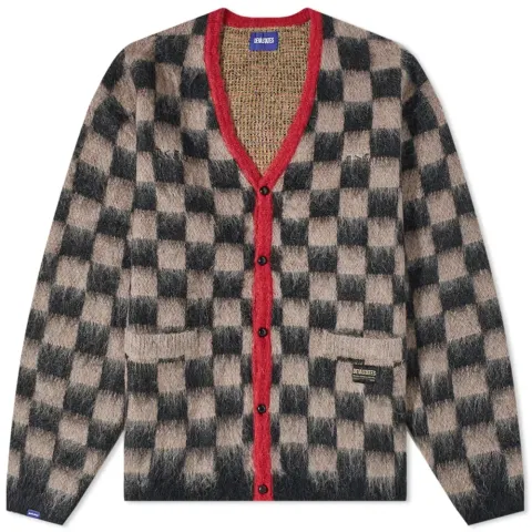 Lhassa Checkerboard Mohair Cardigan