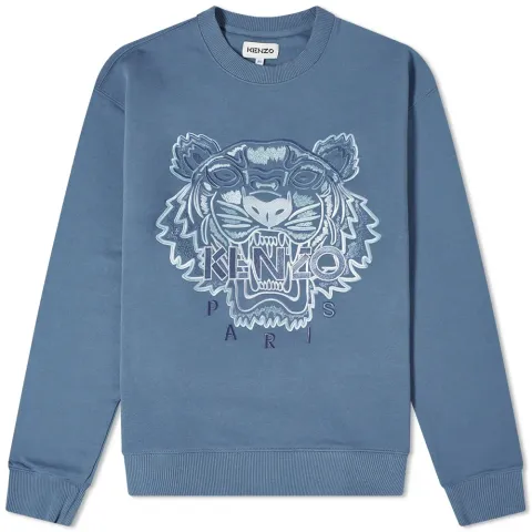 Gradient Tiger Embroidered Crew Sweat