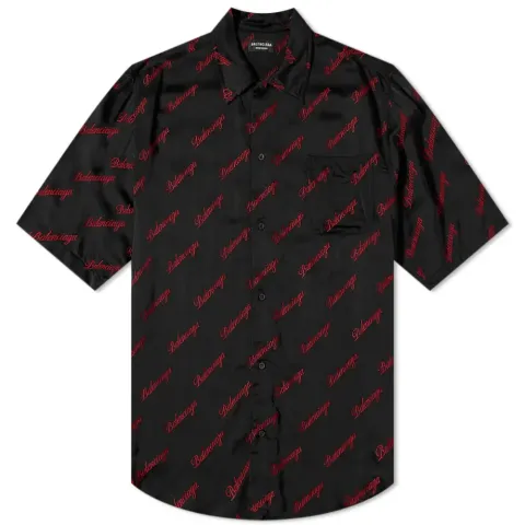 Short Sleeve Script Logo Shirt