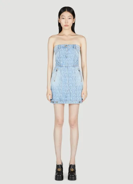 Denim Jacquard Dress