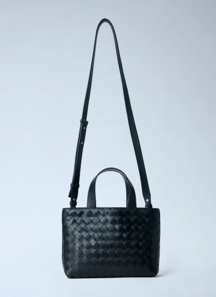 Mini Intrecciato Zipped Tote Bag
