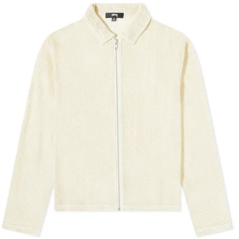 Cotton Mesh Zip Shirt