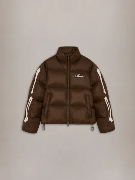 BONES DOWN JACKET - Dark Brown