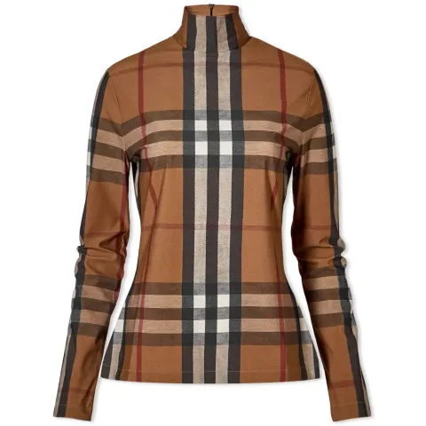 High Neck Emery Checked Top