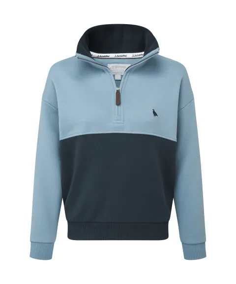 Schöffel Country Braunton Quarter Zip Sweatshirt - Blueberry/Lake Blue