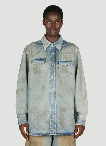 Distressed Denim Shirt