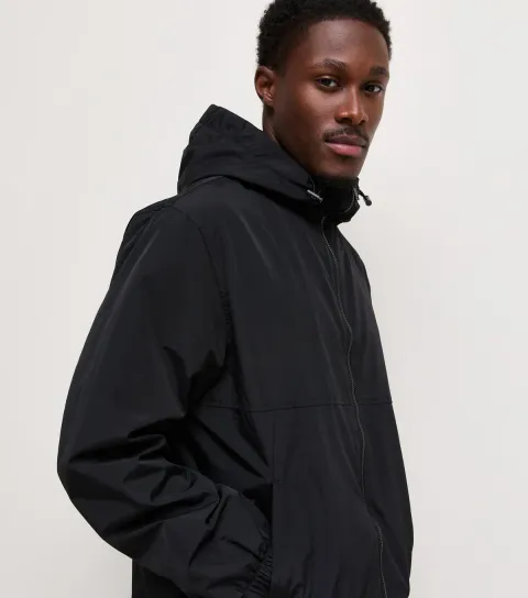 New Look Men's Black Regular Fit Short Windbreaker Jacket