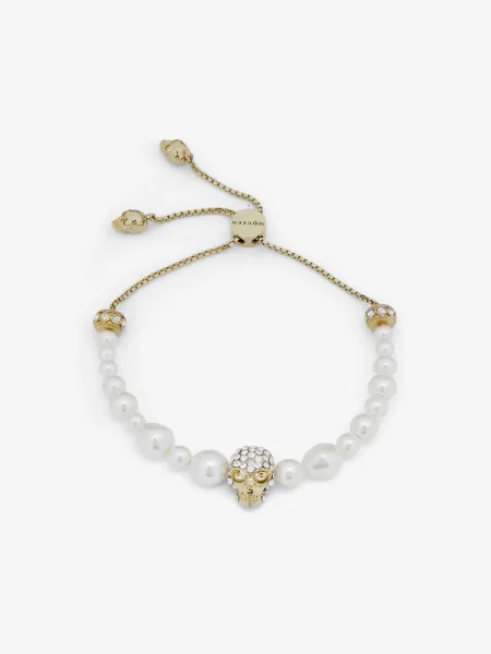 Skull and Pearl Friendship Bracelet