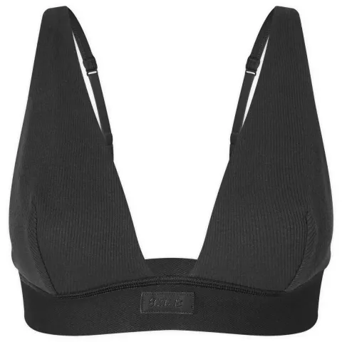 Cotton Rib Plunge Bralette
